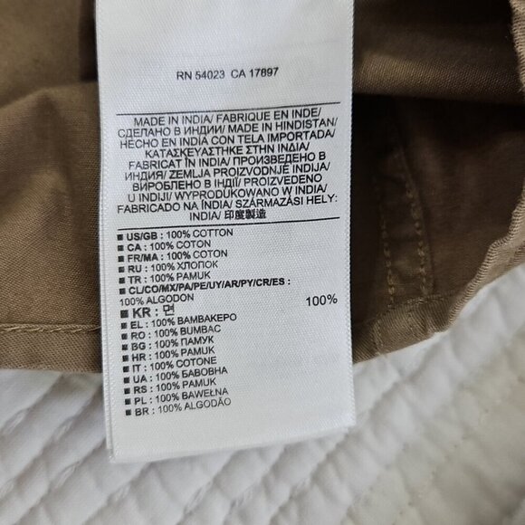 Banana Republic Heavy Twill Shirt Men's XXL Button Up Brown 2 Pockets EUC LN - Picture 4 of 15